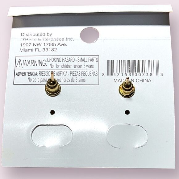 D’Bello Midas Touch Rose Rhinestone Earrings - Picture 2 of 2